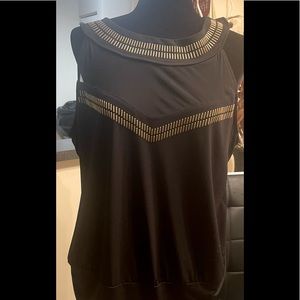 Black short sleeve dressy cami